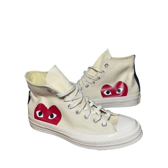 Comme des Garçons Play High-Top Sneakers size 9 Men - Picture 2 of 6